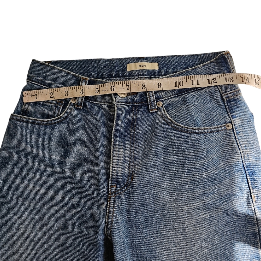 Recto Tapered Jean Light Wash 100% Cotton Japanese Denim Size XS US 26 - Picture 4 of 8